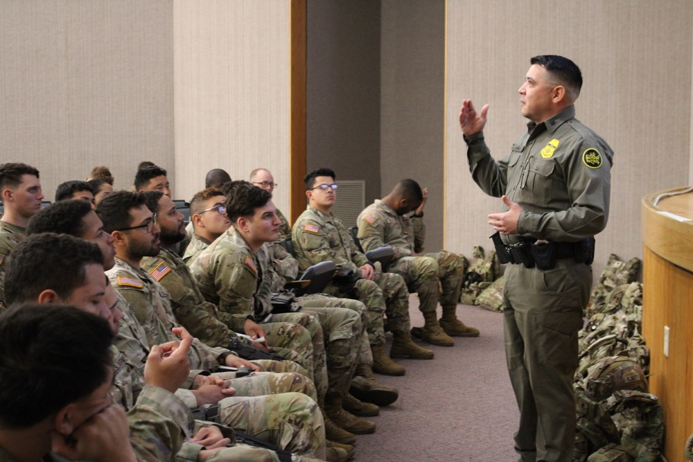 Briefing for incoming military police officers supporting a 2025 mission